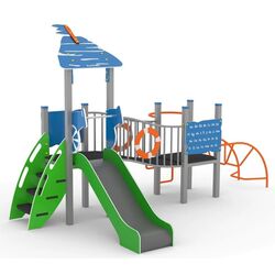 Complex de joaca PlayPark Bebelus-05 (Blue/Green) Thumb