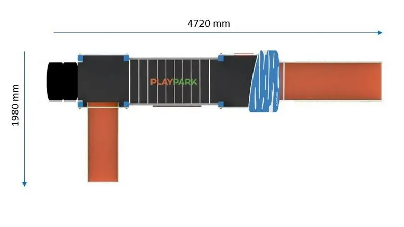 Complex de joaca PlayPark Bebelus-06 (Blue/Green)