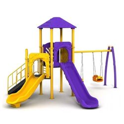 Complex de joaca PlayPark Eco-08 (Purple/Yellow) Thumb
