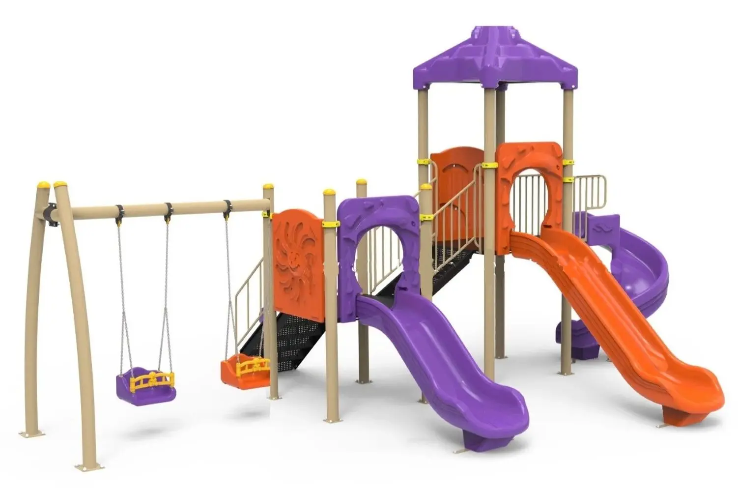 Complex de joaca PlayPark Eco-13 (Purple/Orange)