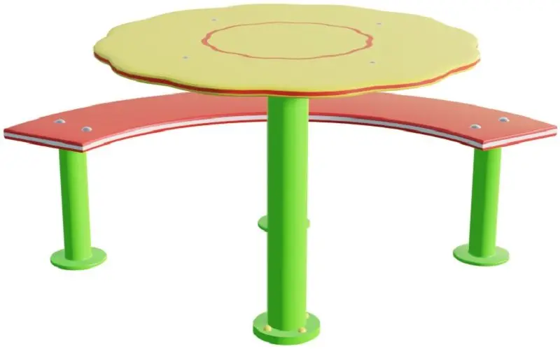 Set masa cu banci PlayPark F-4 (Red/Yellow)