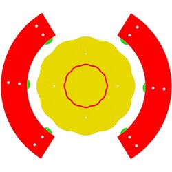 Set masa cu banci PlayPark F-4 (Red/Yellow) Thumb