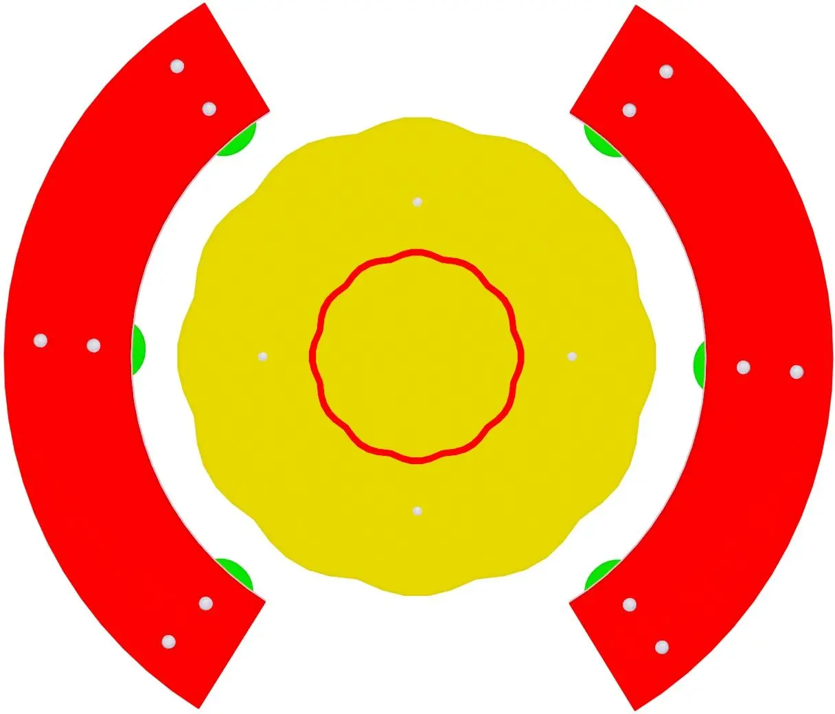 Set masa cu banci PlayPark F-4 (Red/Yellow)