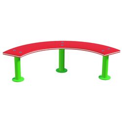 Скамья детская PlayPark Curba (Red/Green)