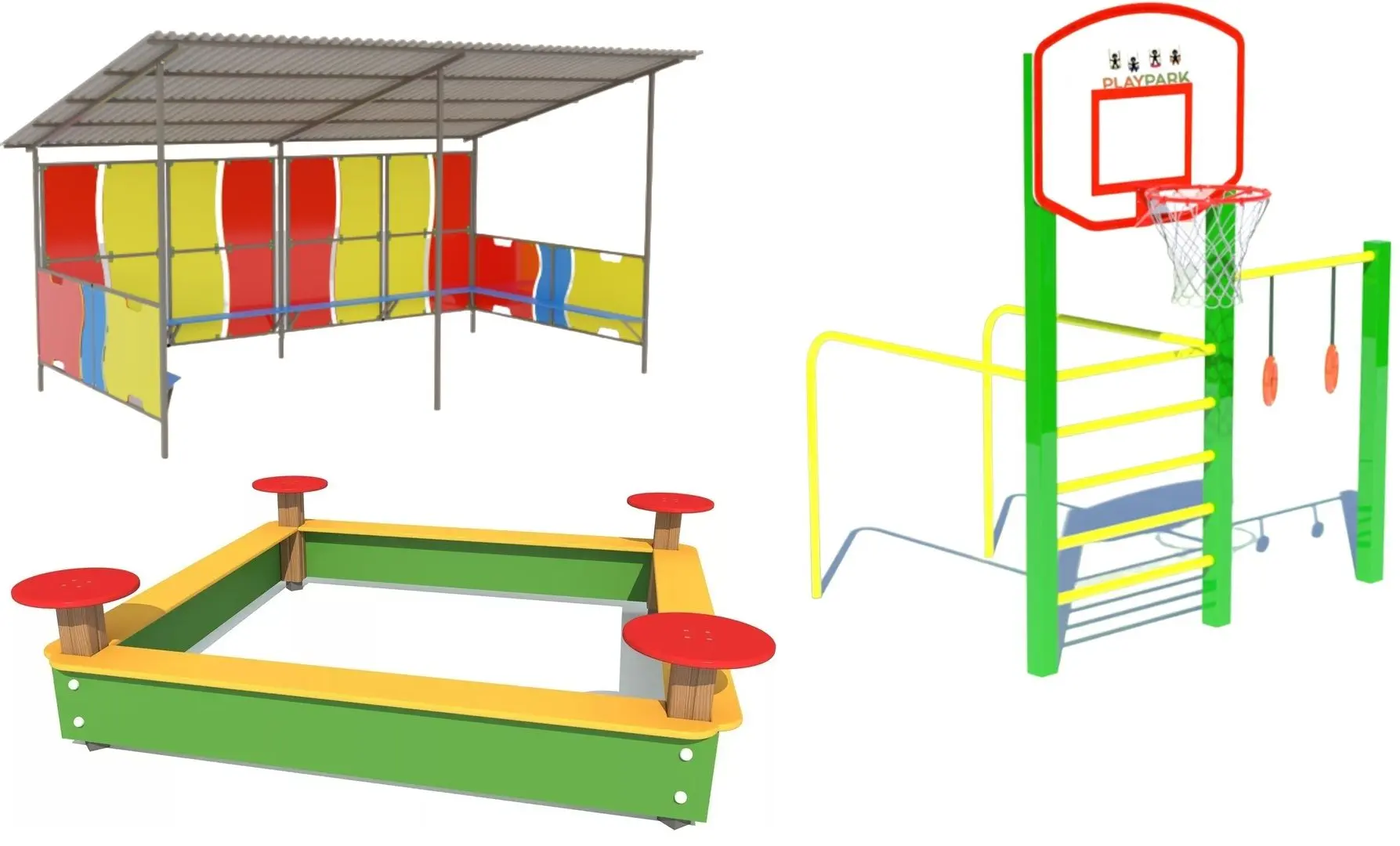 Complex sportiv PlayPark DS-03 (Green/Yellow)