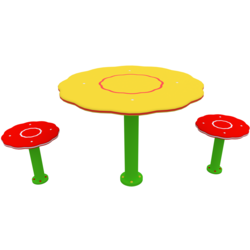 Стол со стульями для детей PlayPark F-2 (Yellow/Red)