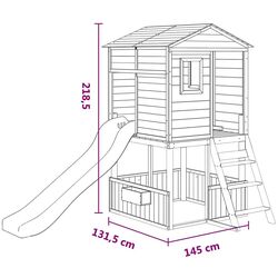 Complex de Joacă VidaXL 3145011 (Natural/Blue) Thumb