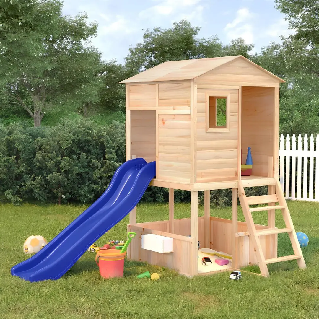 Complex de Joacă VidaXL 3145011 (Natural/Blue)