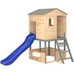 Complex de joacă vidaXL 3145012 (Natural/Grey/Blue)