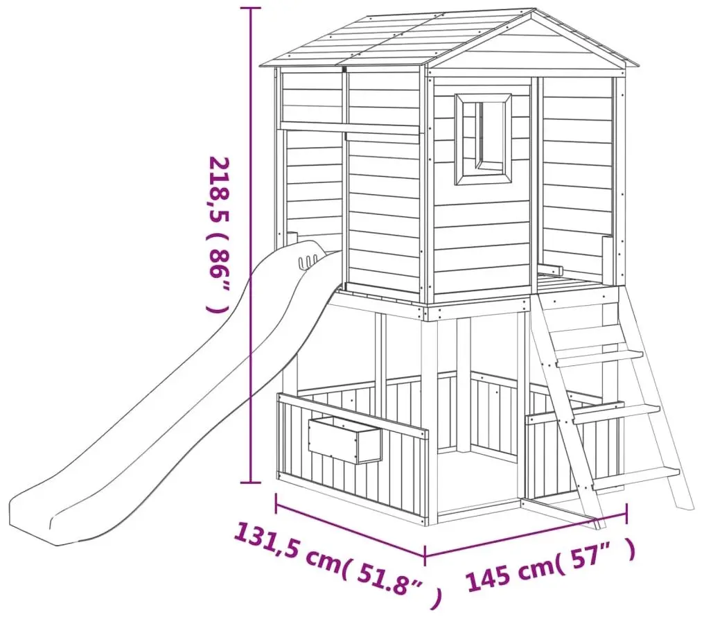 Игровой комплекс VidaXL 3145013 (Blue/White/Natural)