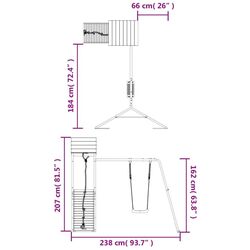 Complex de joaca VidaXL 3155813 (Natural/Blue) Thumb