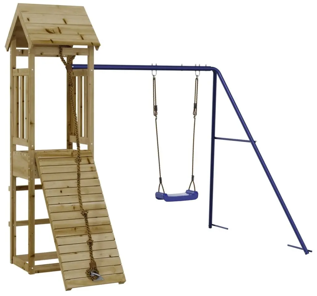 Complex de joaca VidaXL 3155815 (Natural/Blue)