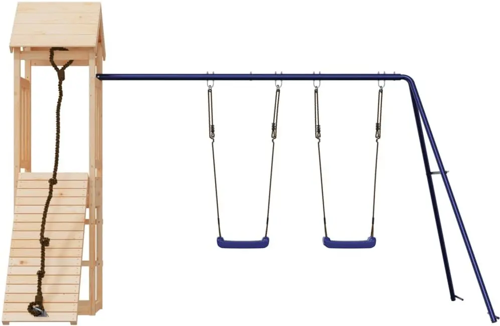 Complex de joacă VidaXL 3155816 (Wood/Blue) - 2
