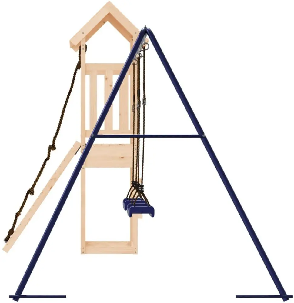 Complex de joacă VidaXL 3155816 (Wood/Blue) - 4