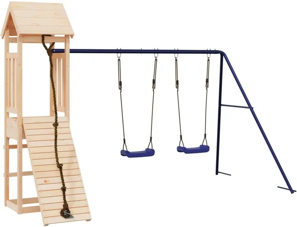 Complex de joacă VidaXL 3155816 (Wood/Blue)