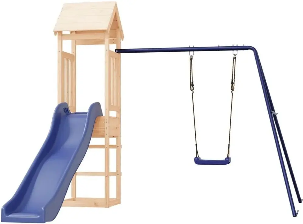 Complex de joacă VidaXL 3155819 (Wood/Blue)