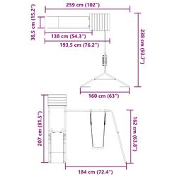 Игровой комплекс VidaXL 3155821 (Natural/Blue) Thumb