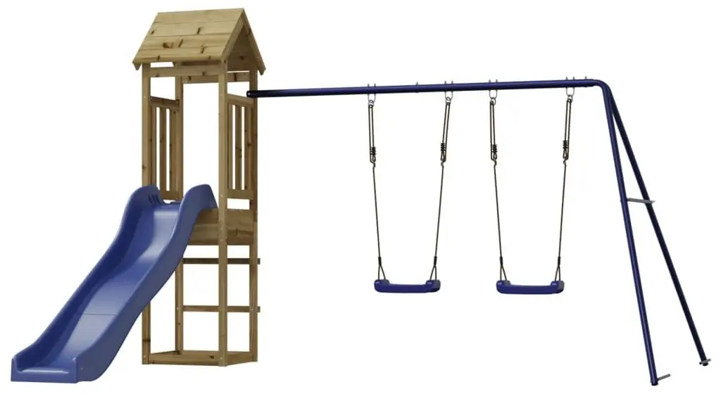 Complex de joaca VidaXL 3155824 (Natural/Blue) - 2