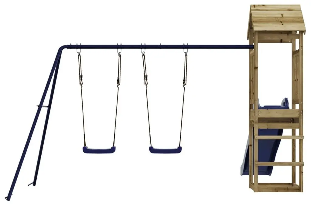 Complex de joaca VidaXL 3155824 (Natural/Blue) - 6