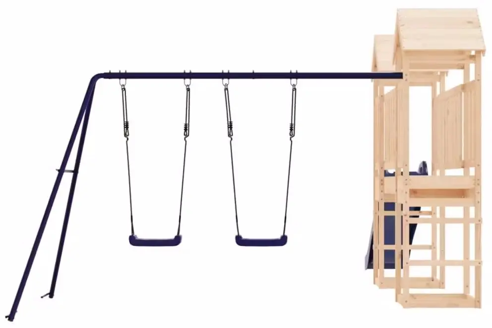 Complex de joaca VidaXL 3155825 (Blue/Natural) - 4