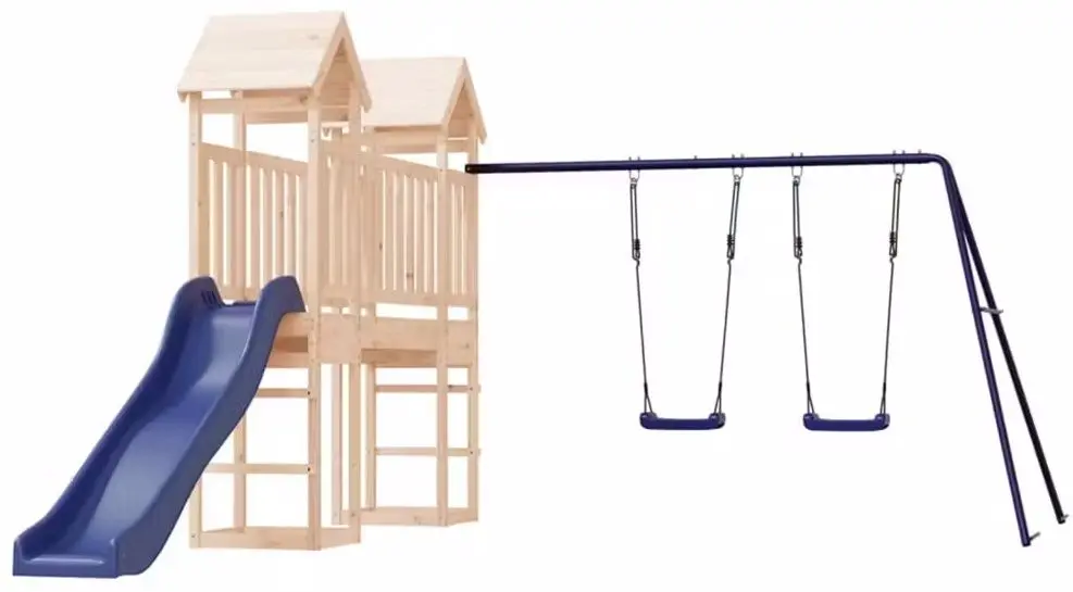 Complex de joaca VidaXL 3155825 (Blue/Natural)