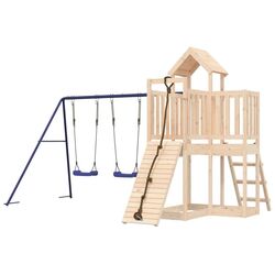 Complex de joaca VidaXL 3155837 (Blue/Natural) Thumb