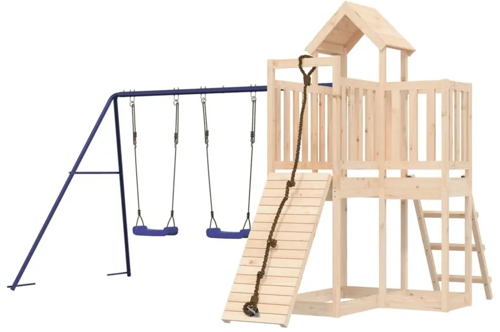 Complex de joaca VidaXL 3155837 (Blue/Natural) - 2