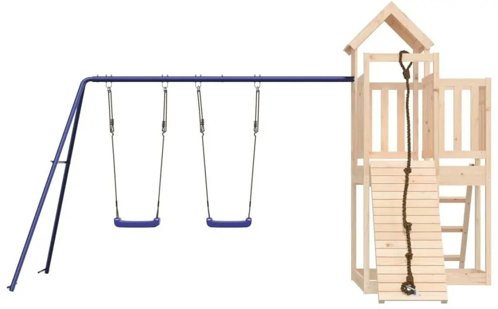 Complex de joaca VidaXL 3155837 (Blue/Natural) - 3