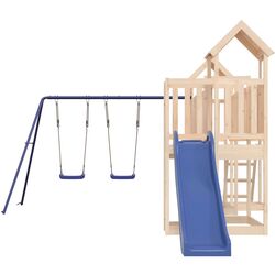 Complex de joacă vidaXL 3155846 (Natural/Blue) Thumb
