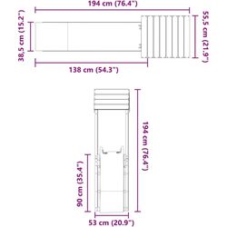 Complex de joacă VidaXL 3155852 (Wood/Blue) Thumb