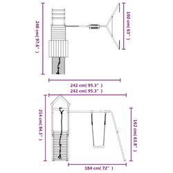 Complex de joaca VidaXL 3155870 (Natural/Blue) Thumb