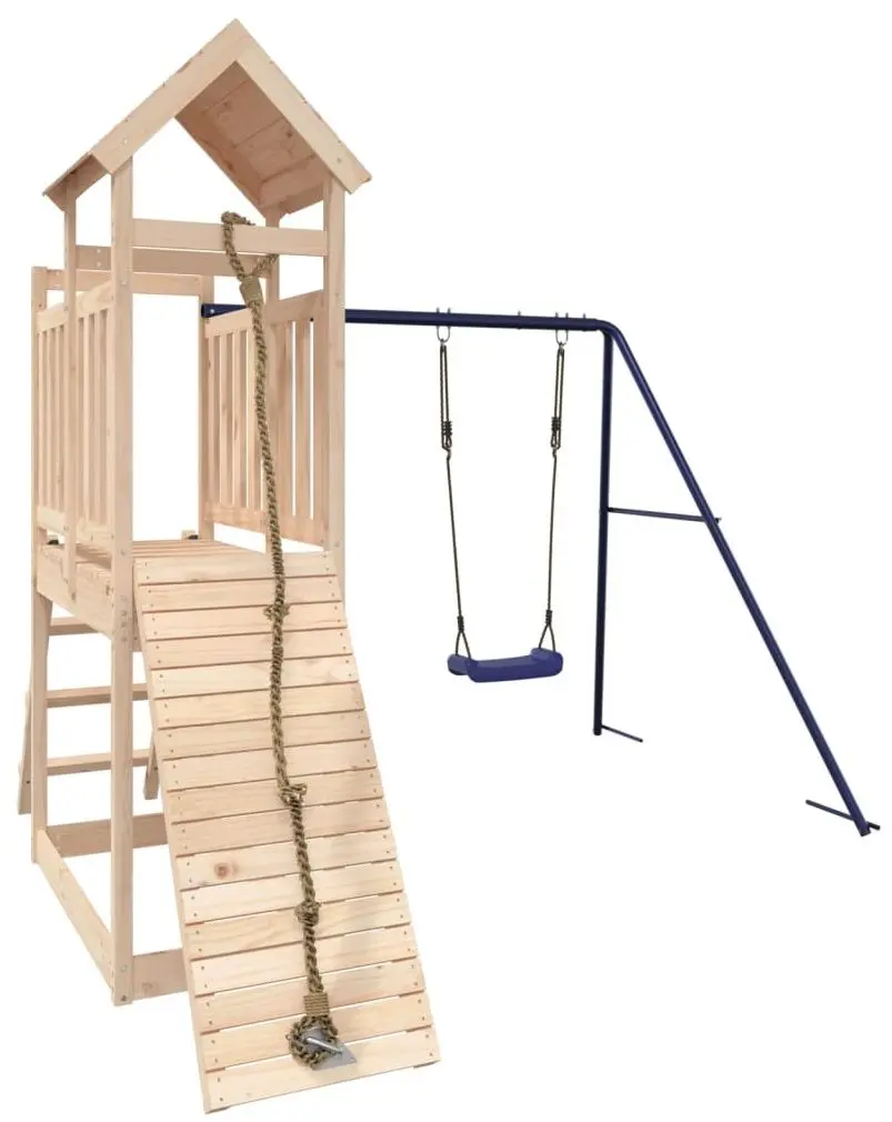 Complex de joaca VidaXL 3155870 (Natural/Blue)