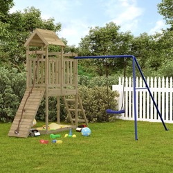 Complex de joaca VidaXL 3155872 (Blue/Natural) Thumb