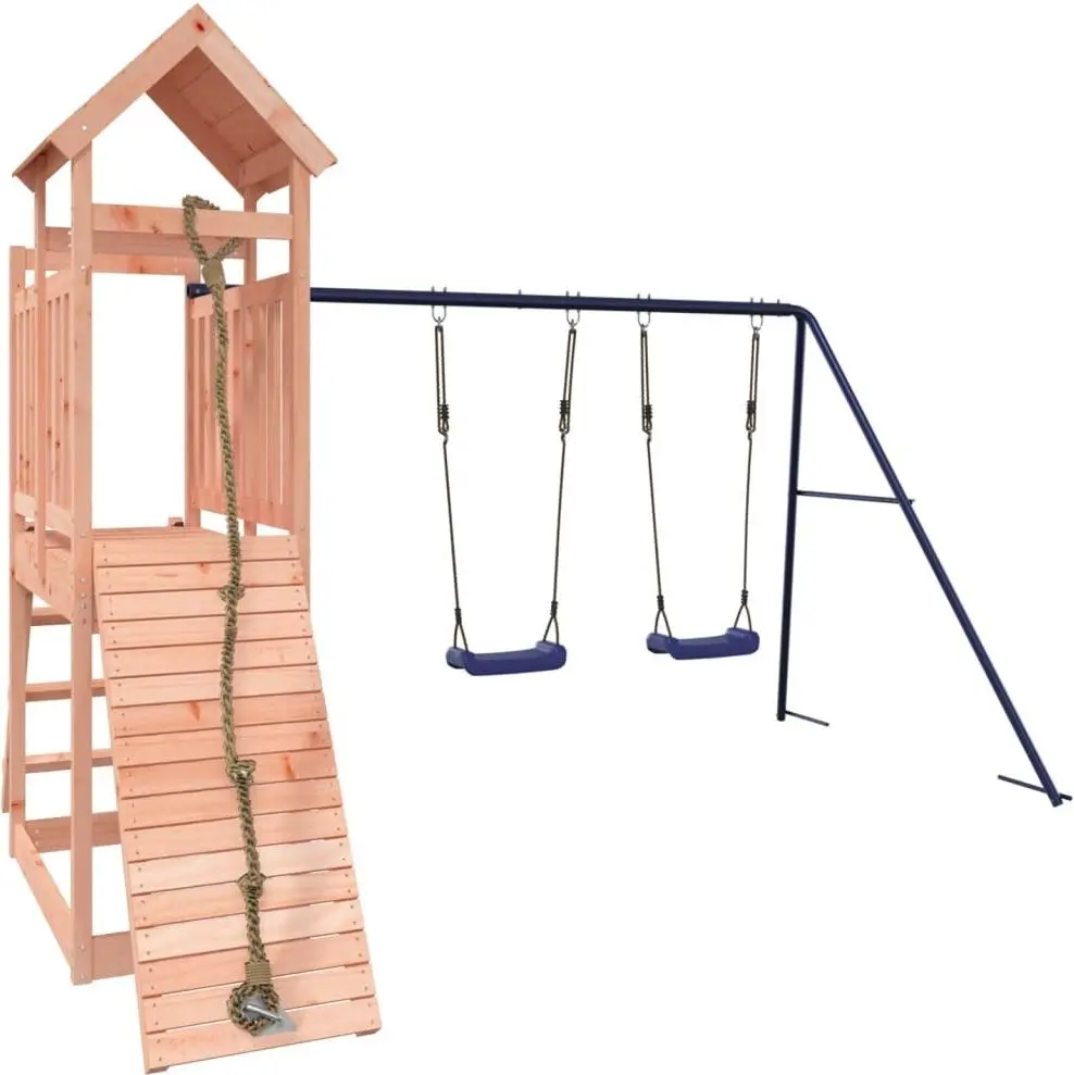 Complex de joacă VidaXL 3155874 (Wood/Blue) - 2