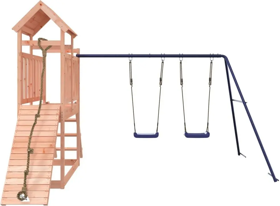 Complex de joacă VidaXL 3155874 (Wood/Blue) - 3