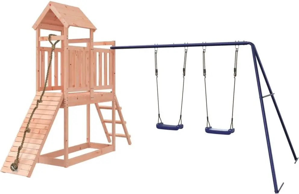 Complex de joacă VidaXL 3155874 (Wood/Blue)
