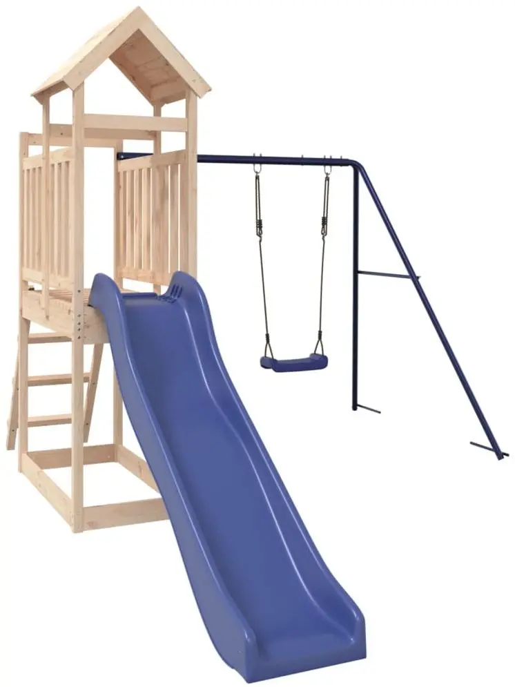Complex de joaca VidaXL 3155876 (Blue/Natural)
