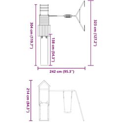 Complex de joaca VidaXL 3155877 (Natural/Blue) Thumb
