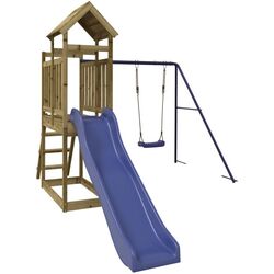 Игровой комплекс VidaXL 3155878 (Blue/Natural) Thumb