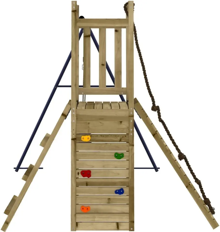 Complex de joacă VidaXL 3155879 (Wood/Blue) - 3