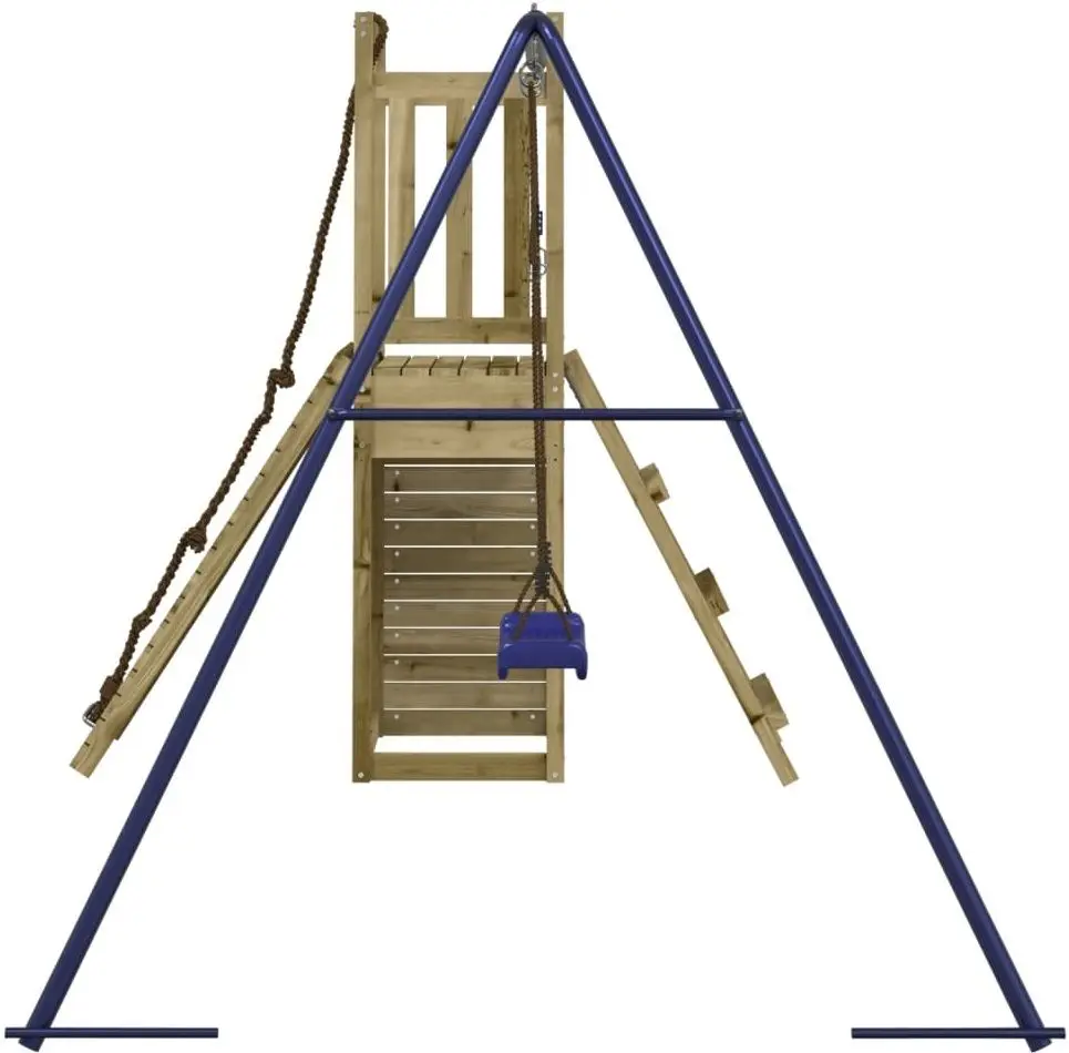 Complex de joacă VidaXL 3155879 (Wood/Blue) - 4
