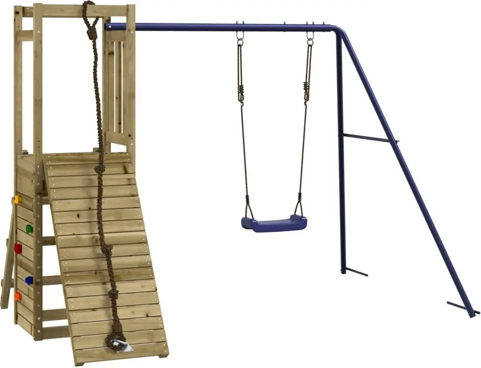 Complex de joacă VidaXL 3155879 (Wood/Blue)
