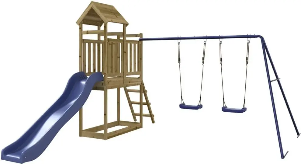 Игровой комплекс VidaXL 3155881 (Wood/Blue)