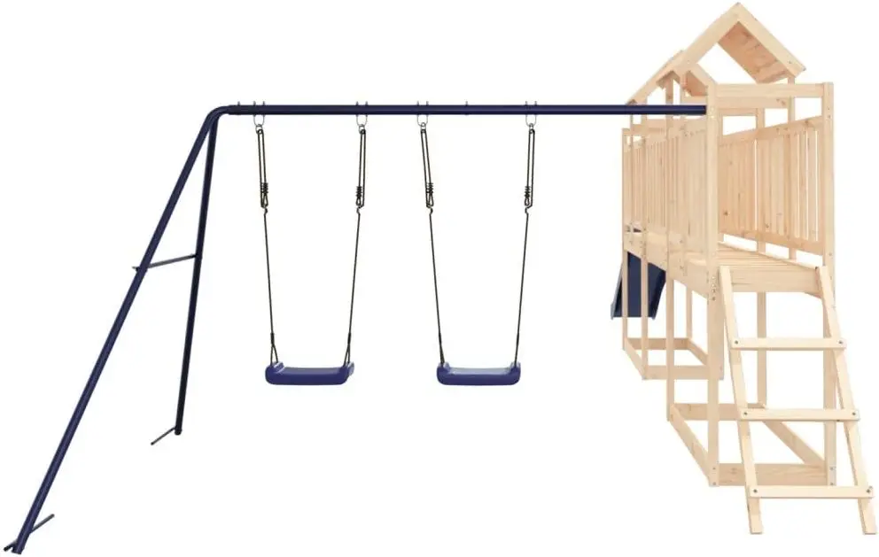 Complex de joacă VidaXL 3155882 (Wood/Blue) - 5