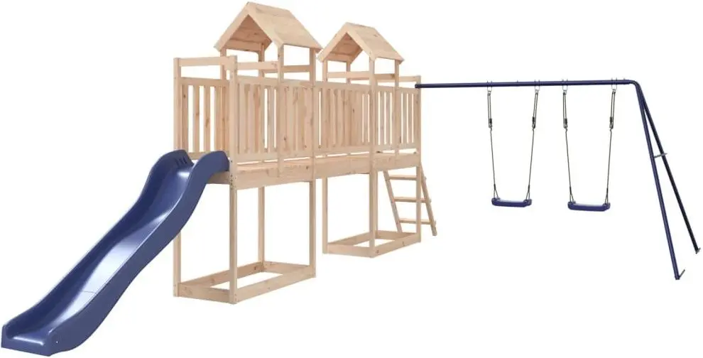 Complex de joacă VidaXL 3155882 (Wood/Blue)