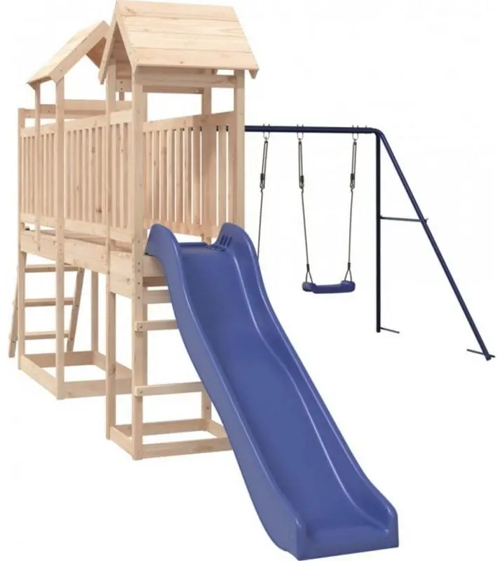Complex de joaca VidaXL 3155885 (Blue/Natural) - 2