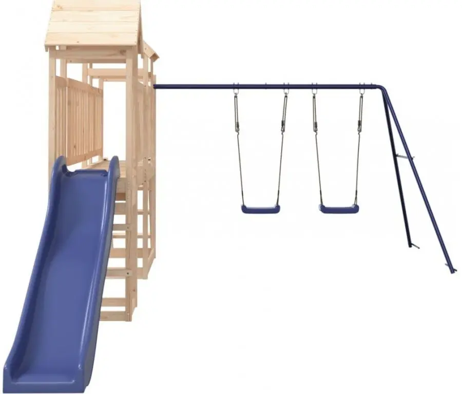 Complex de joaca VidaXL 3155885 (Blue/Natural) - 3