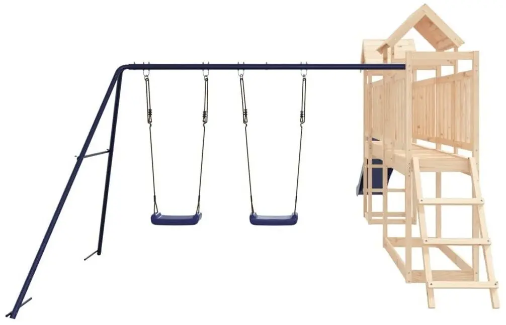 Complex de joaca VidaXL 3155885 (Blue/Natural) - 5
