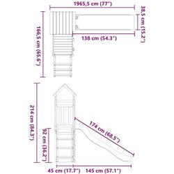Complex de joacă VidaXL 3155888 (Wood/Blue) Thumb