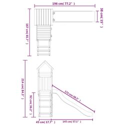 Complex de joaca VidaXL 3155889 (Natural/Blue) Thumb